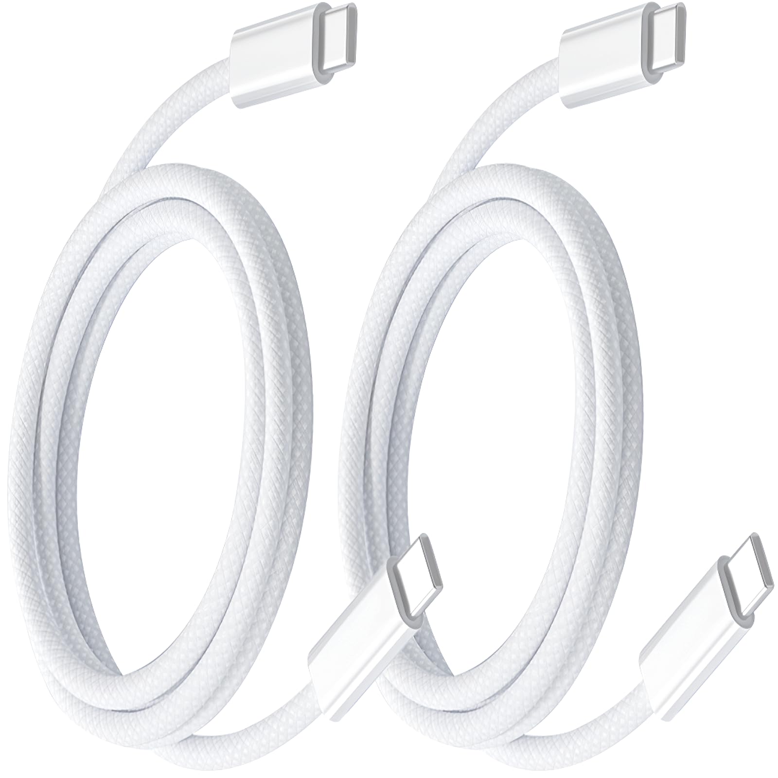 HXCRO Usbc Cable 60W Fast Charge, USB C to USB C Cable 2 Pack 3FT Braided, Durab