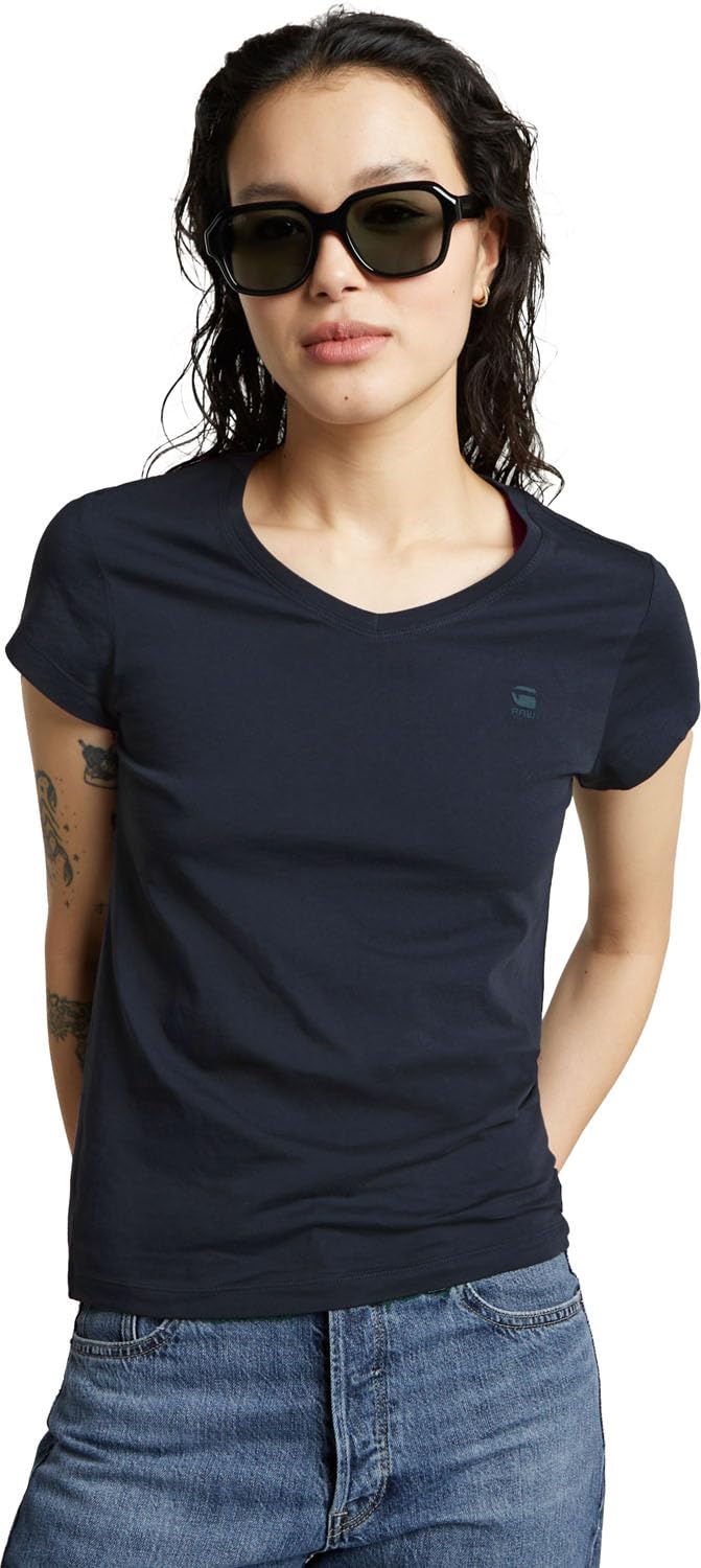 G-Star Women's Moto Slim U-Neck Top