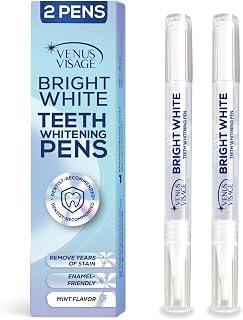 Venus Visage Award Winning Teeth Whitening Pen, 20+ Uses - Teeth whitening Gel Professionally formulated - Best Teeth whitening Gel Pen Teeth Whitener - Low Sensitivity (Mint) (0.07 Fl Oz (Pack of 2)