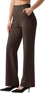 Willit womens dress pants wide leg pants women work pants stretch high waist work pants casual work pants pockets small/regular/large