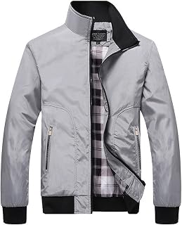 pvucpot Men's Lightweight Summer Jacket Casual Windbreaker Transition Jacket