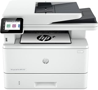 HP LaserJet Pro MFP 4101fdwe Wireless Black & White Printer with HP+ Smart Office Features and Fax (Renewed)
