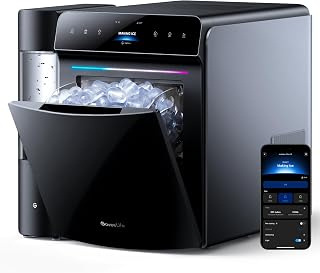 GoveeLife Smart Countertop Ice Maker 2 Pro, 3 Mins 9 Ice Cubes with 3 Sizes | 47lbs Daily, 40dB Quiet, Smart Pre-Cooling, App & Voice Control, Self-Clean, Dual Water Tanks for Home, Coffee, Party, Office