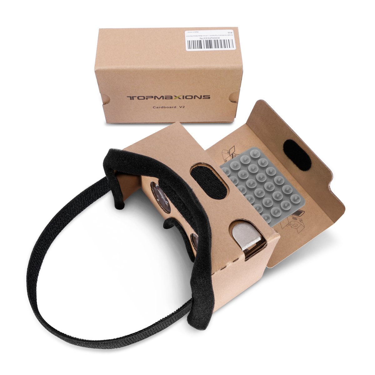 Google Cardboard,Topmaxions 3D VR Virtual Reality DIY VR Headset for 3D Movies a