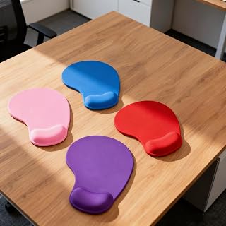 1 PC Mouse Pad with Wrist Rest, Office Desk Accessories with Gel Stand, Ergonomic Non-Slip Computer Laptop Mat