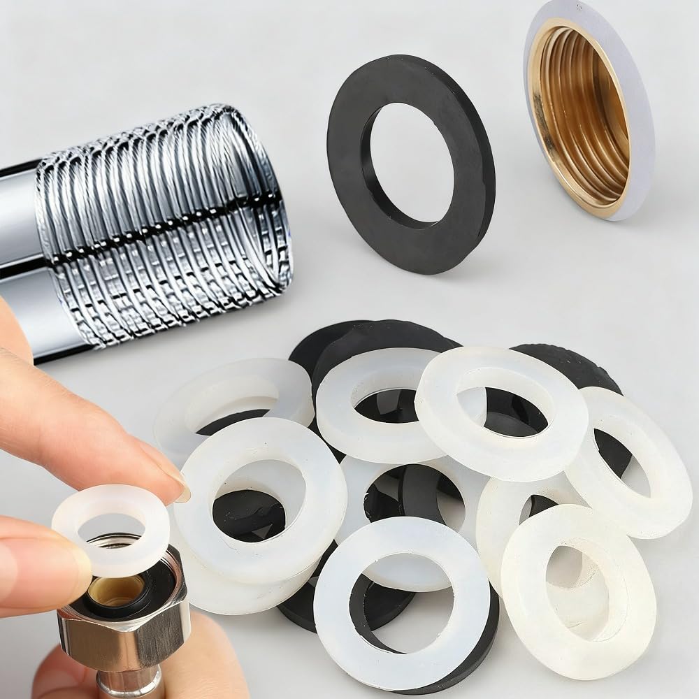 Tnterfaces 20Pcs 4 Inch Threaded Sealing Washers Angled Sink Valves Rubber Gaske