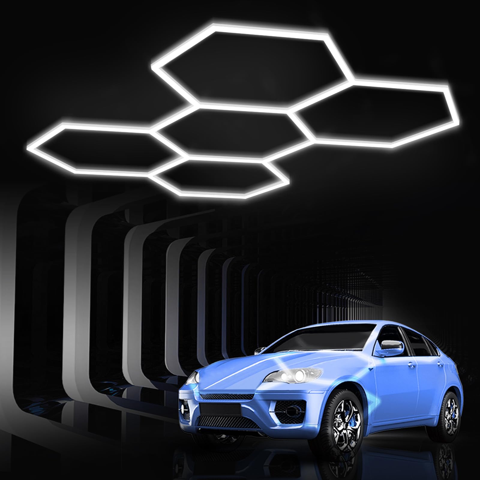 Hexagon Garage Lights: Hexagon led Gym Lights 26520LM DIY LED Shop Light | Car D