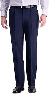 Haggar Men's Classic Fit Pleated Premium Comfort Dress Pant