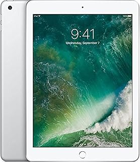 Apple iPad with WiFi, 128GB, Silver (2017 Model) (Renewed)