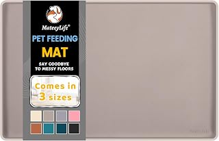 MateeyLife Cat Bowl Mat Large Dog Bowl Mat