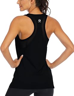 ICTIVE Workout Tank Tops for Women Loose Fit Yoga Mesh Racerback Open Back Muscle Shirts