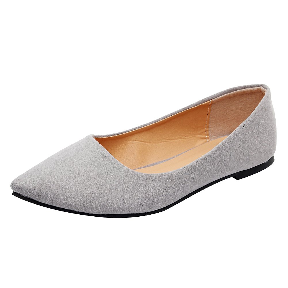 Womens Pointed Toe Ballerinas Lightweight Flat Pumps