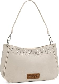 Wrangler Shoulder Bag for Women, Small Soft Faux Suede Slouchy Hobo Purse