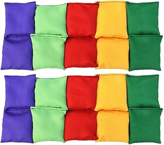 20Pcs Small Bean Bags for Kids Tossing Game Mini Beanbags Toys Throwing Game Beanbag for Outdoor Activities Supplies