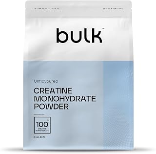 Bulk Creatine Monohydrate Powder, Unflavoured, 500 g | 147 servings, Pure Micronized Creatine, Vegan and Halal, Ideal for Fitness, Training and Gym