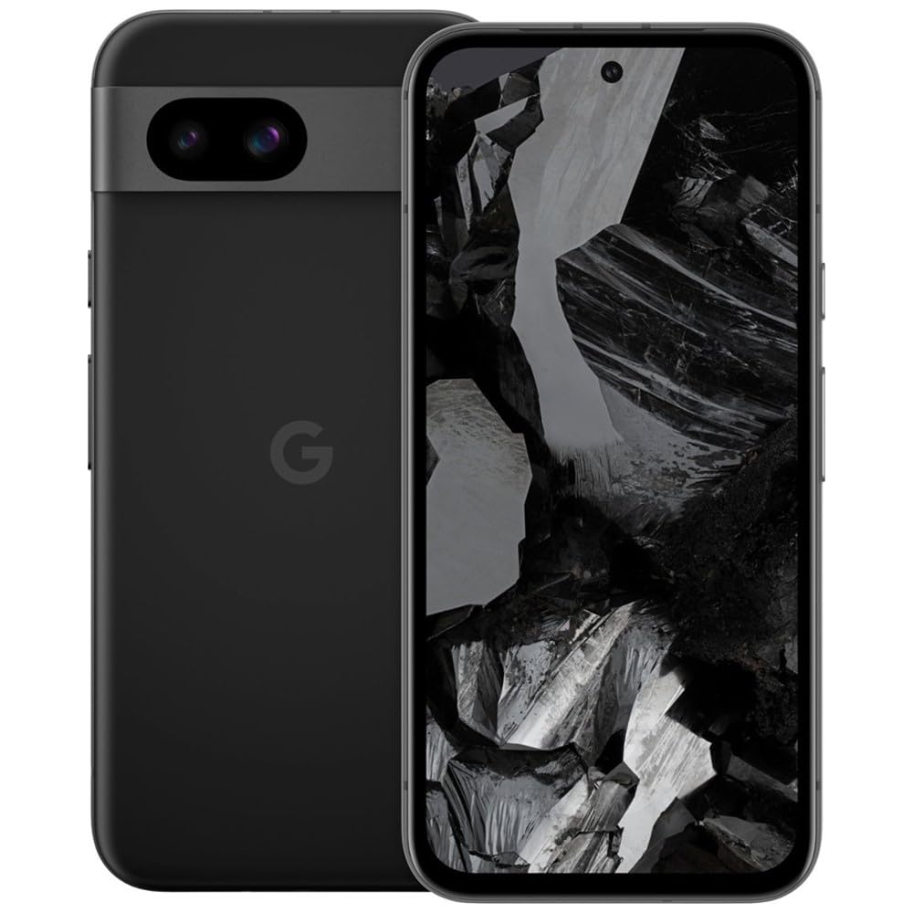 Google Pixel 8a 5G, 128GB + 8GB RAM, Obsidian - Unlocked (Renewed)