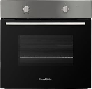 Russell Hobbs 70L, 60cm Wide, Single Electric Built-in Fan Oven and Grill in Stainless Steel, 6 Oven Functions, RHFEO7004SS