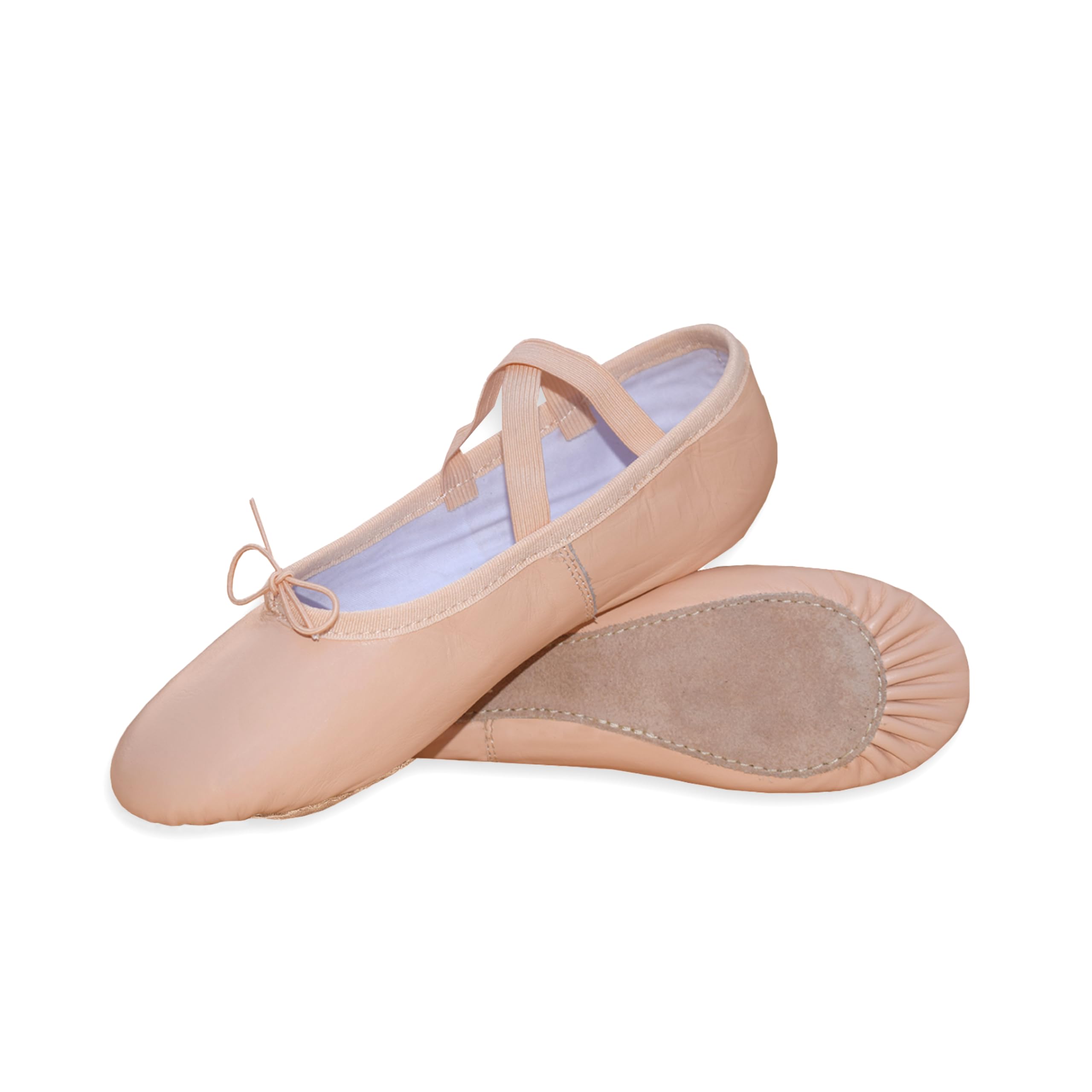 Ballet Dance Shoes - Full Flat Leather Sole Dancing Shoe Yoga Gymnastic Slippers