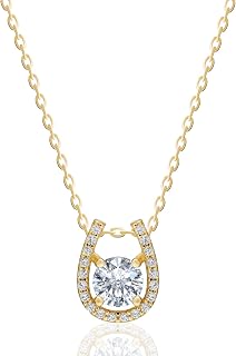 L'a Poume Necklace for Women 【Featured in Women's Magazine Bijin Hyakuka/Supreme Shine】 Horseshoe Design, Hypoallergenic, Cubic Zirconia, Silver 925