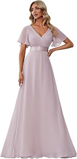 Ever-Pretty A-line V-Neck Short Sleeve Chiffon Empire Cut Women's Party