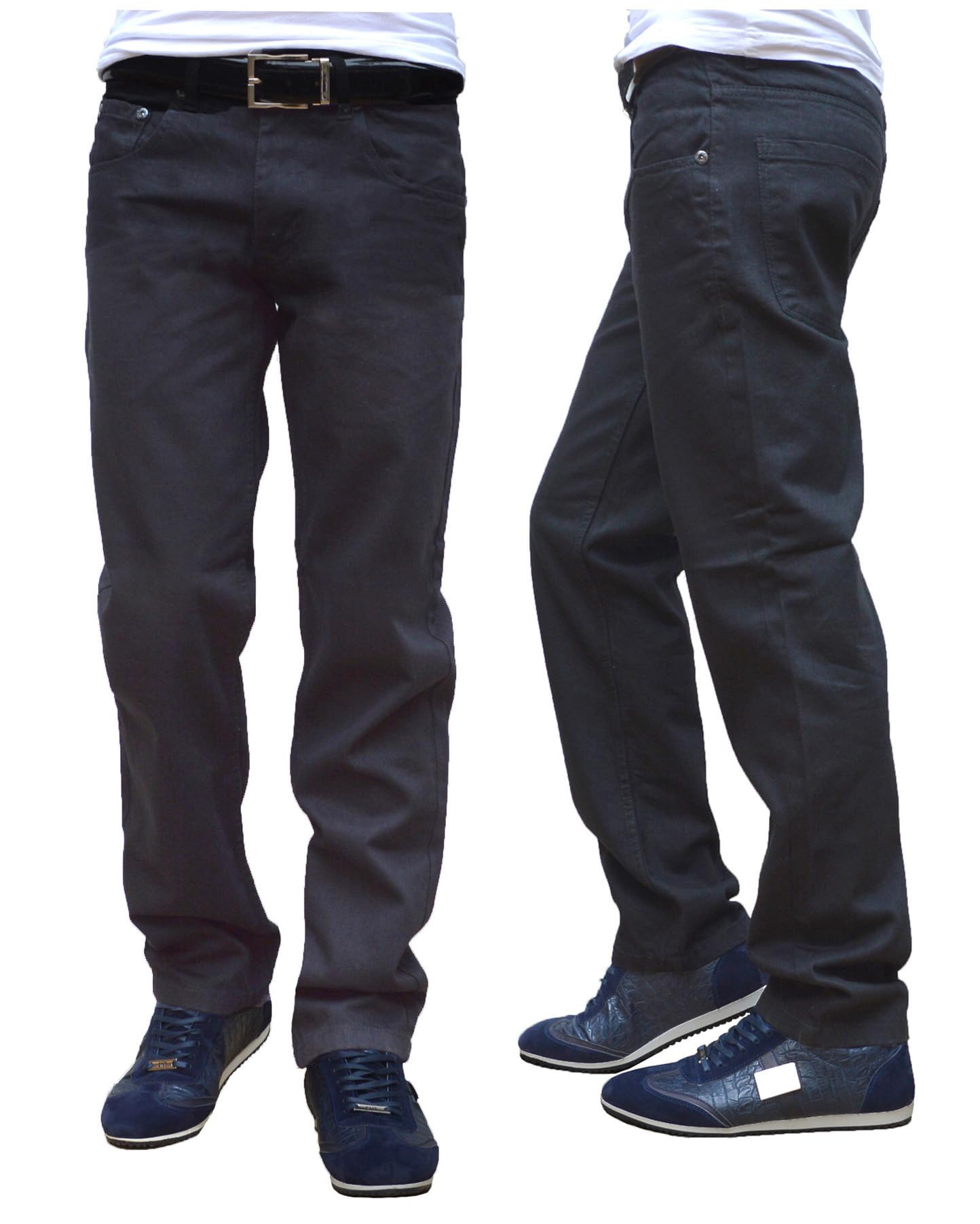 Men's Slim Fit Jeans, Classic Straight Leg Denim Trousers, Comfortable Casual Je