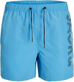 JACK & JONES Jjiaruba Jjswimshorts AKM DB WB Solid Men's Jersey