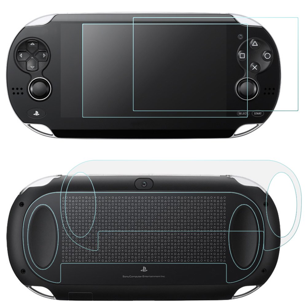 Screen Protectors Compatible Sony PlayStation Vita 1000 & Back Covers, AFUNTA 2 