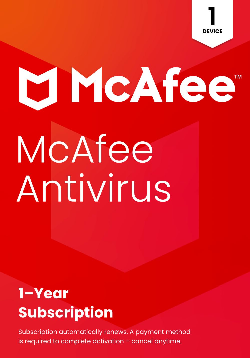 McAfee Antivirus 1-Device | Real-Time PC Protection from New and Evolving Threat