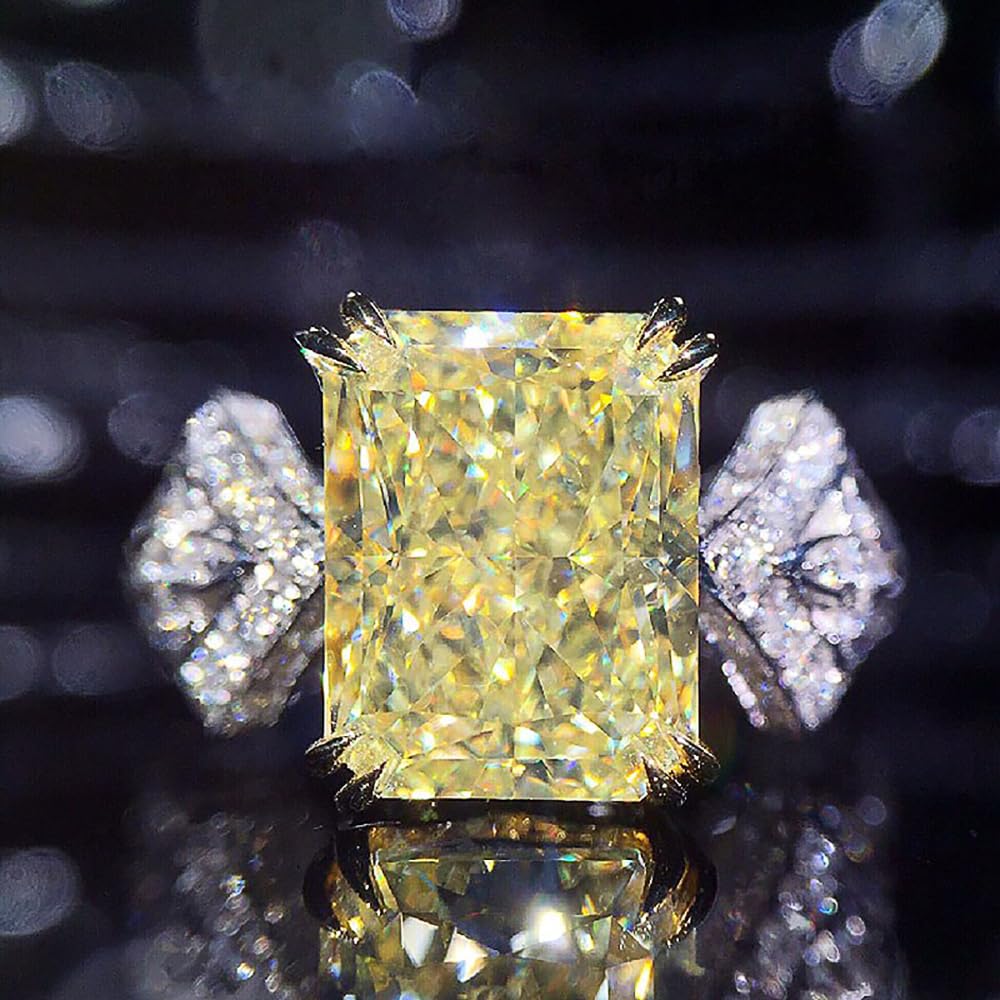 Gorgeous Lady's Finger Ring with Geometric Cubic Zirconia Fashion Anniversary Pa