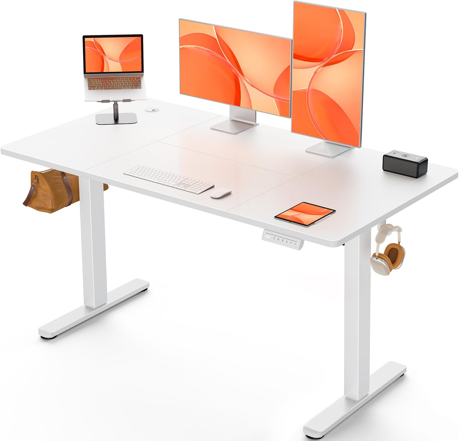 ErGear Electric Standing Desk 120 x 60cm 4 Memory with Splice Board | 72–118cm L