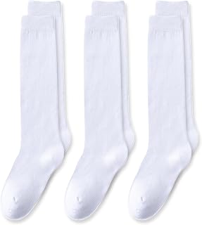 EPEIUS Girls Knee High Socks, Seamless Cotton School Uniform Socks 3-5 Pack
