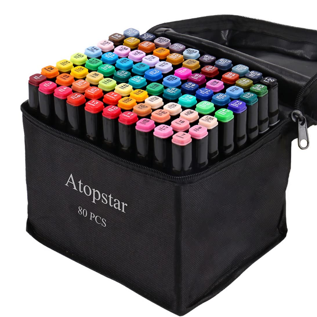 ATOPSTAR 80 Colors Alcohol Markers, Artist Drawing, Dual Tip Adult Coloring | Co