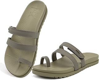 KuaiLu Womens Slides Sandals with Arch Support Comfort Plantar Fasciitis