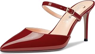 Castamere Women's Needle High Heel Pointed Toe Slip-on Slingback Sandals Wedding Dress 8.5 CM Heels Shoes