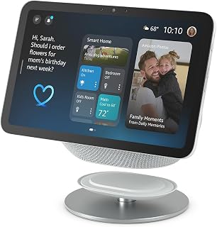 Amazon Echo Show 8 (2025 release) with Amazon Adjustable Stand | Glacier White