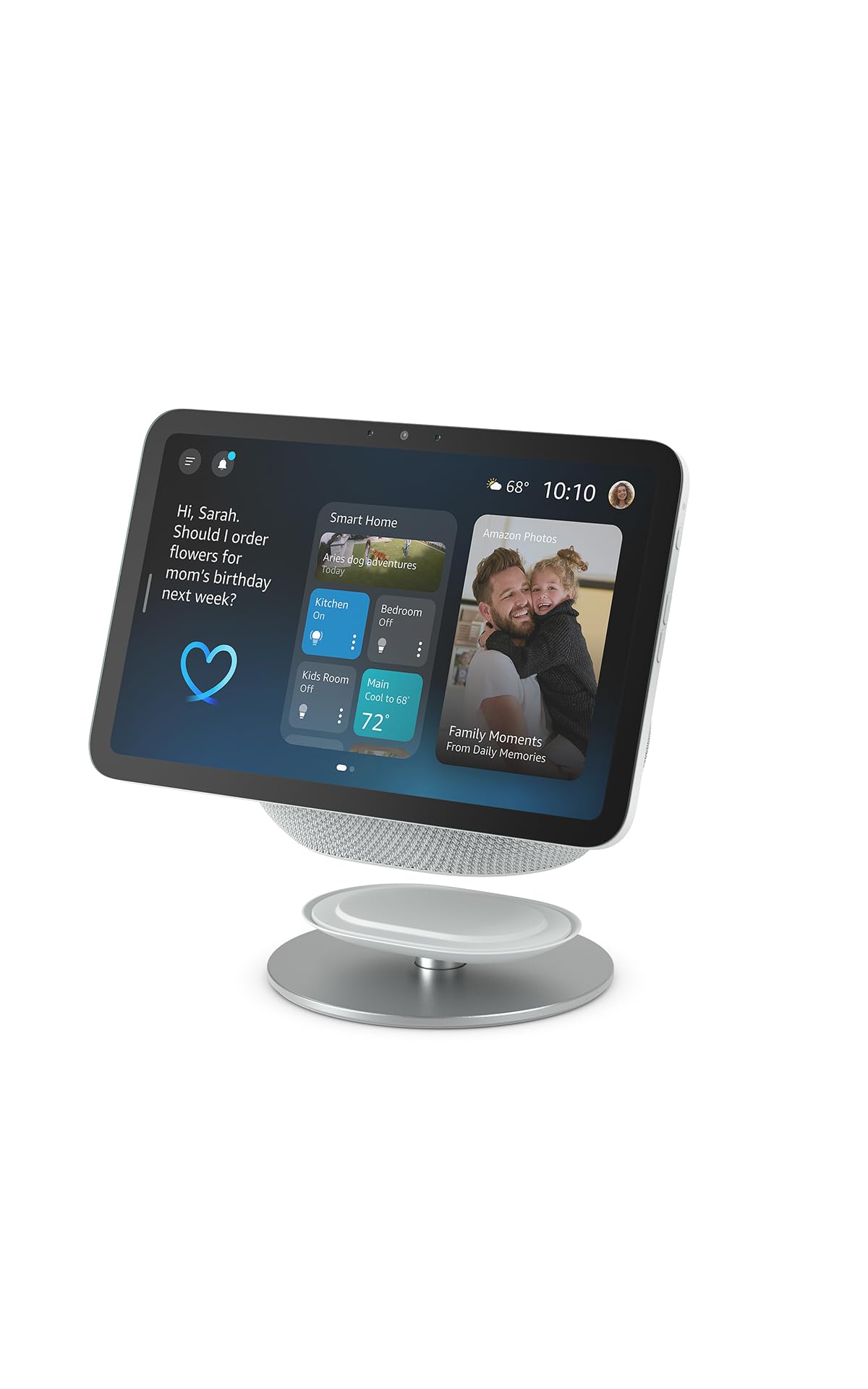Amazon Echo Show 8 (2025 release) with Amazon Adjustable Stand | Glacier White