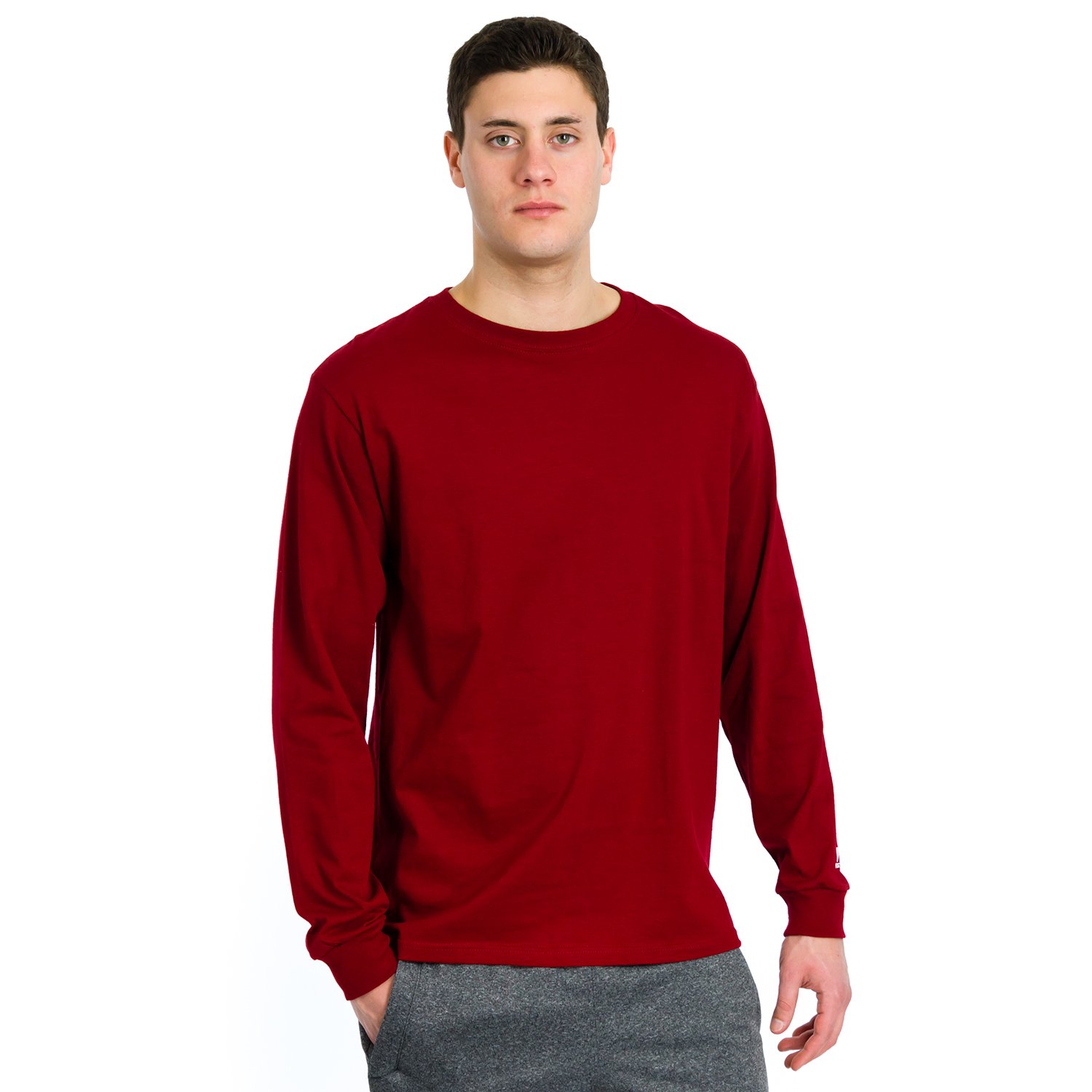 Russell Athletic Men's Basic Cotton Long-Sleeve T-Shirt