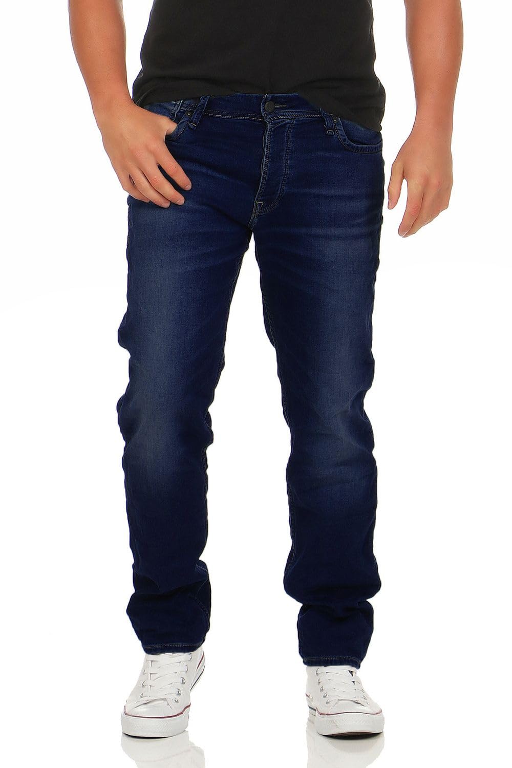 JACK & JONES Men's Jjimike Jjoriginal Am 815 Noos Loose Fit Jeans