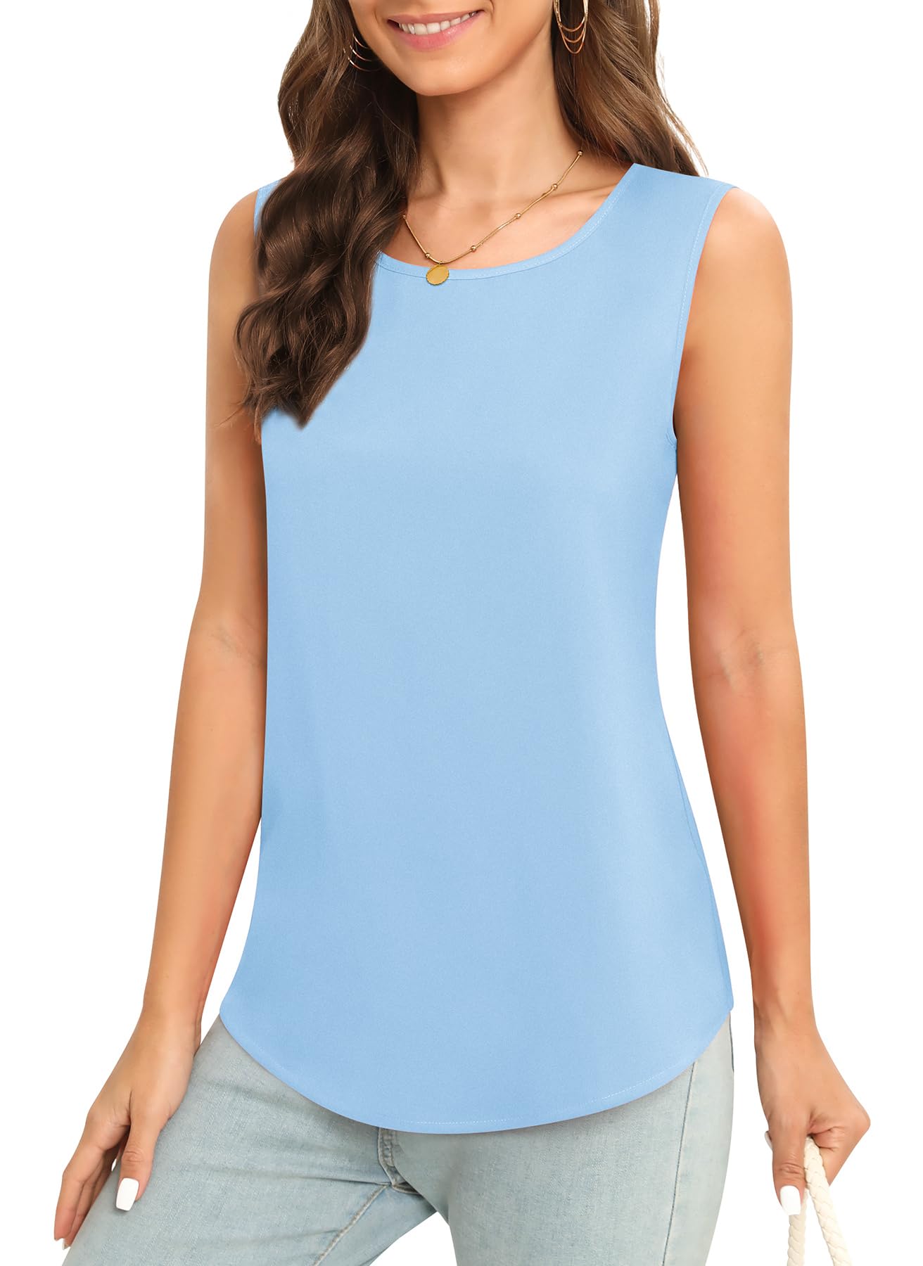 Women's Sleeveless Chiffon Tank Top