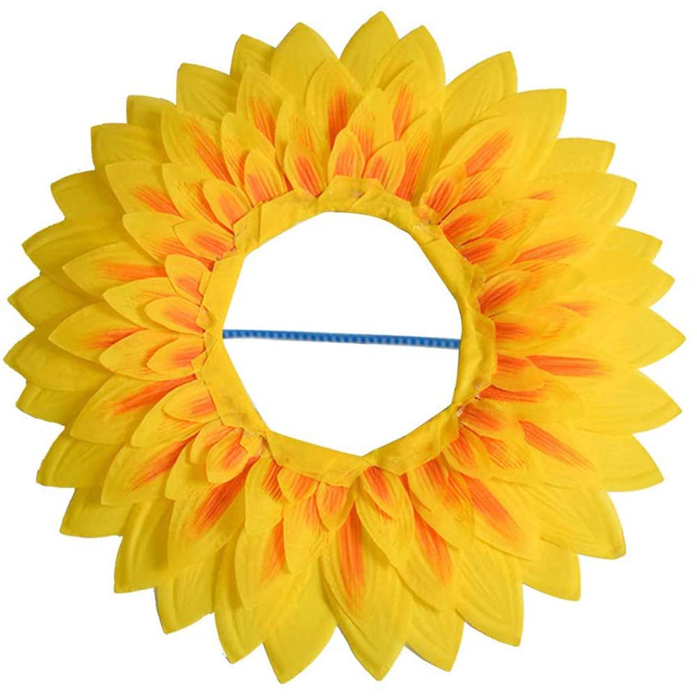 FASTFIRE Sunflower Headgear, Funny Performance Props, Sunflower Hat Hood for Dan