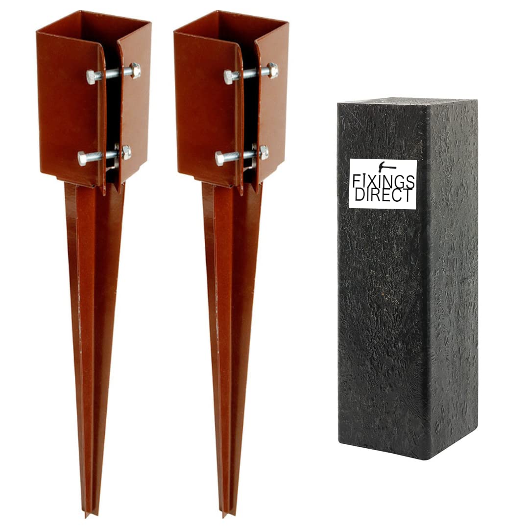 [FIXINGS DIRECT®] 75mm (3") Industrial Fence Post Spike Support 600mm Long Drive
