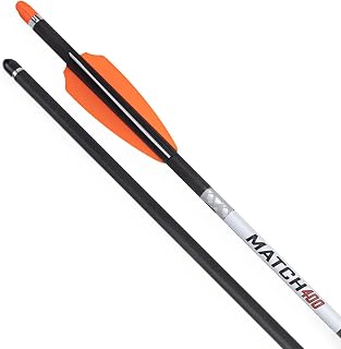 Wicked Ridge by TenPoint Match 400 - Pack of Six 20” Carbon Crossbow Arrows - 400-Grains, 0.004” Straightness - with Alpha-Nock HP