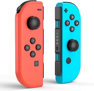 Switch Controller for Switch, Replacement Switch Controllers Left and Right Wireless Switch Controllers Support Sports Dual Vibration/Wake-up/Motion Control（Not compatible with the Switch 2 console）