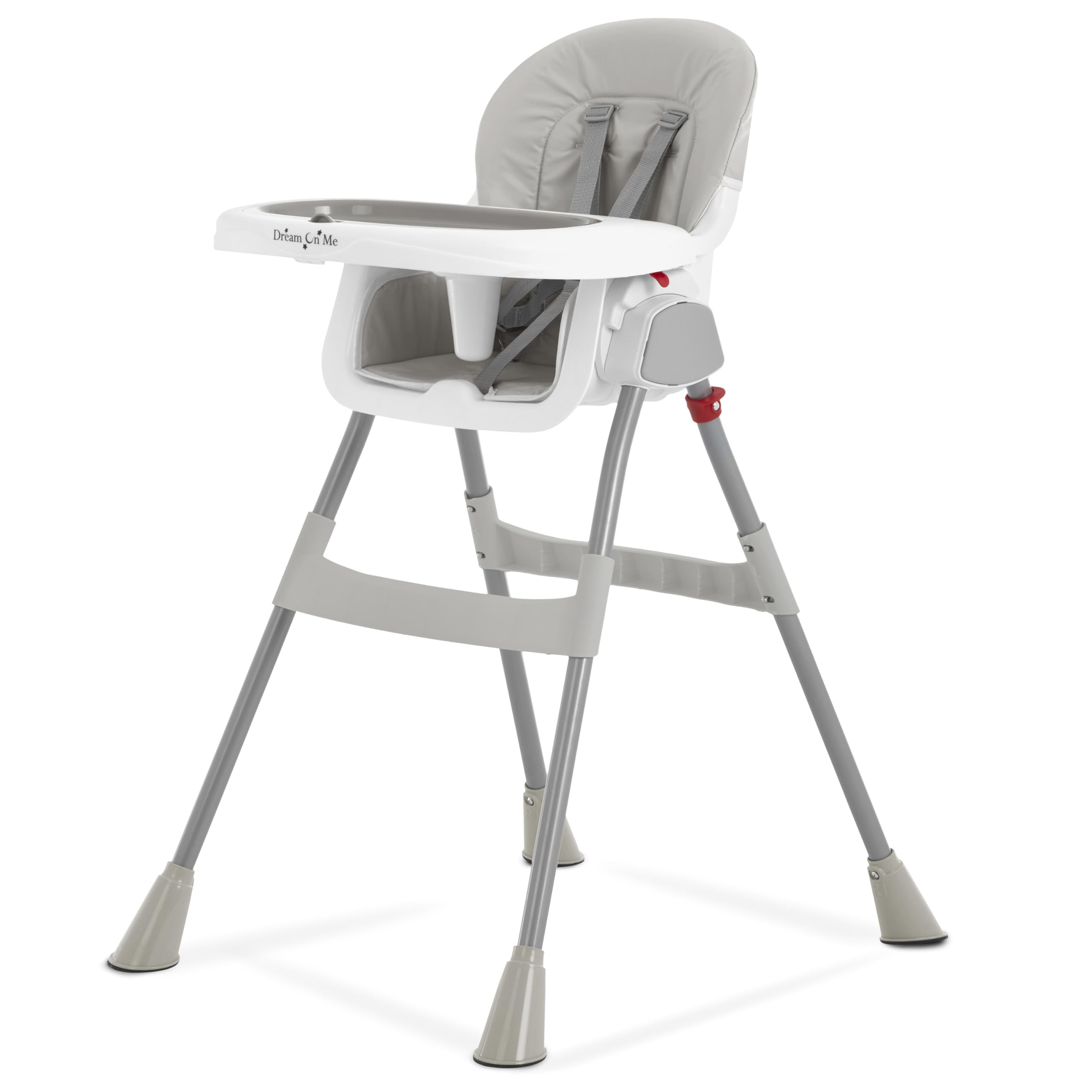 Dream On Me TableTalk 2-in-1 Convertible High Chair, 5-Point Harness, Gray | Dis