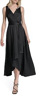 DKNY Button Short Sleeve Ruched Sheath Dress for Women