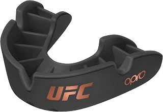 OPRO Bronze Level UFC Moldable Mouth Guard, Essential Fit (Black) | Easy Self-Fit Mouth Guard for Adults & Kids, Boxing Mouthguard for Football, Impact Sports, MMA & Hockey, Includes Case
