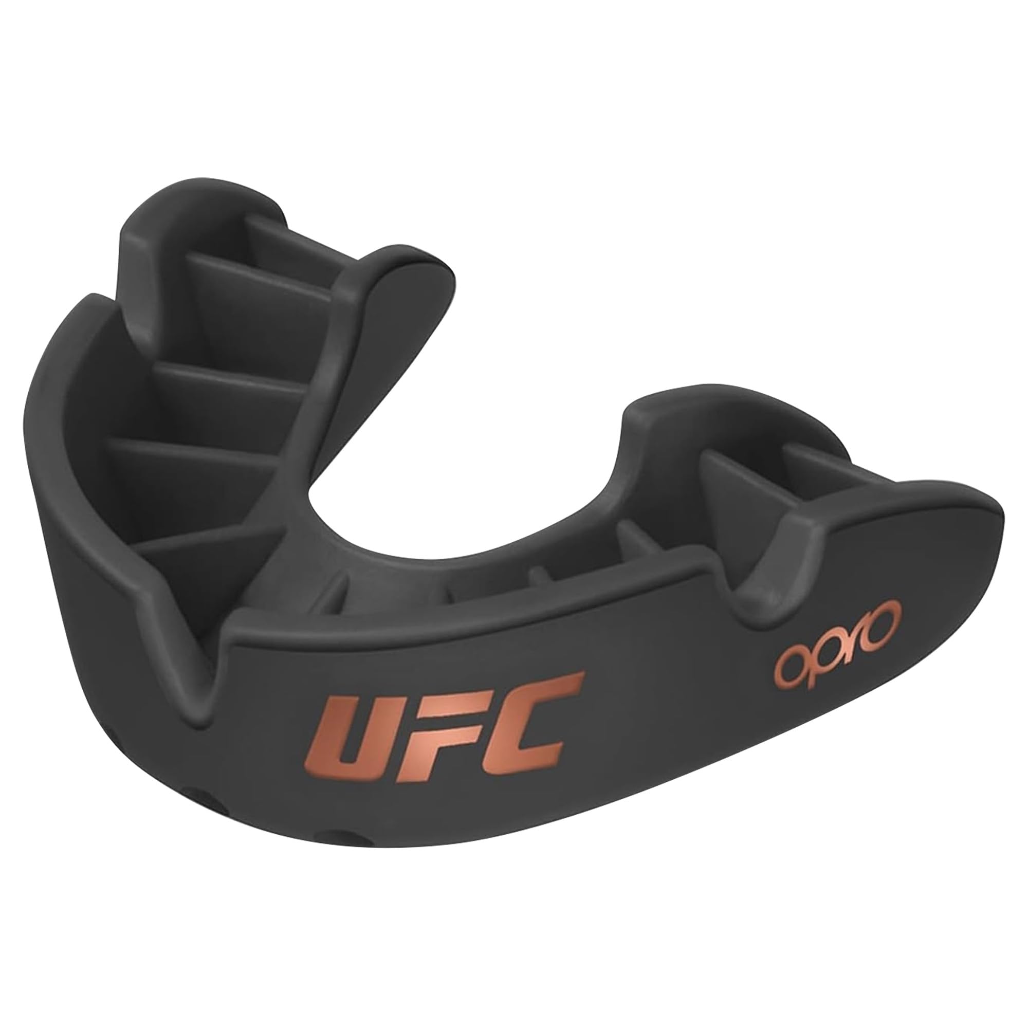 OPRO Bronze Level UFC Moldable Mouth Guard, Essential Fit (Black) | Easy Self-Fi