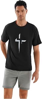 Mens Casual Letter Print Short Sleeve Crew Neck T Shirt
