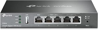 TP-Link ER605, Wired Gigabit VPN Router | Up to 3 WAN Ethernet Ports + 1 USB WAN, SPI Firewall SMB Router, Omada SDN Integrated, Load Balance, Lightning Protection
