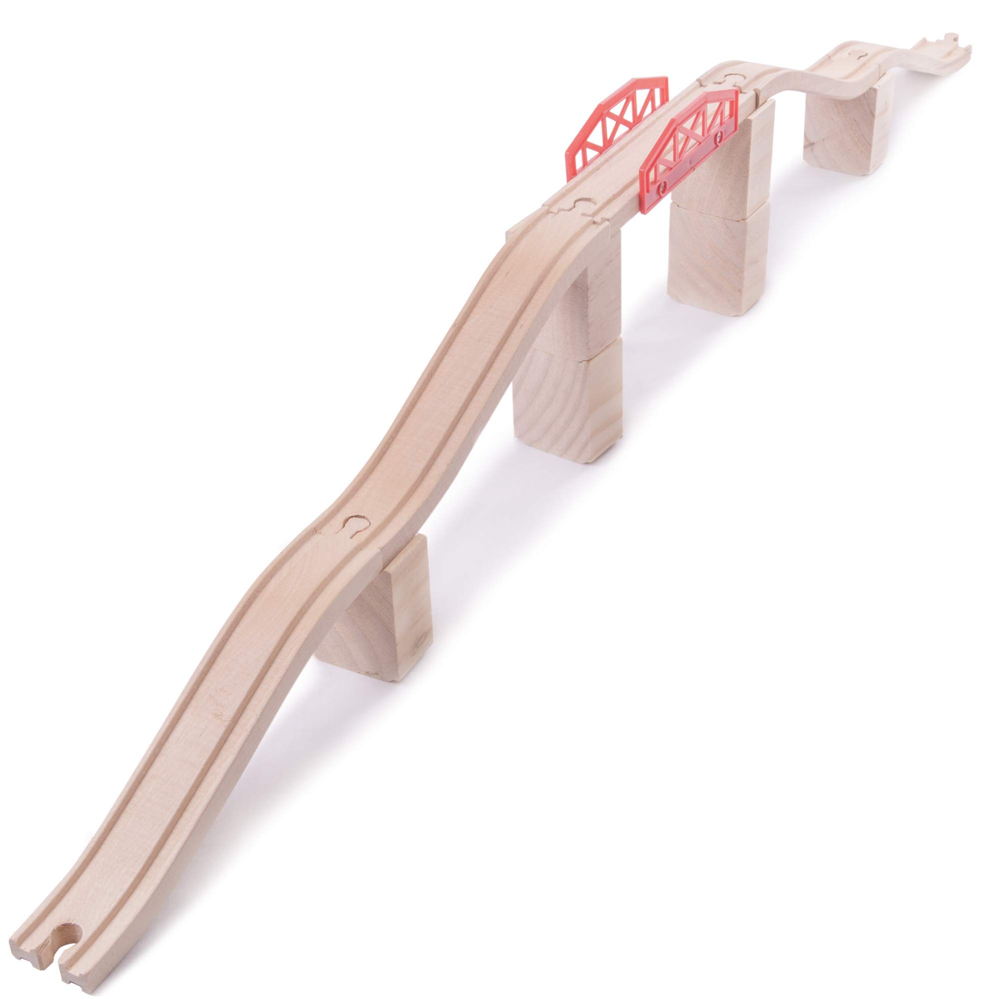 Conductor Carl Build-a-Bridge Set (11 pcs.) | Includes 1 Rail Bridge, 4 Ascendin